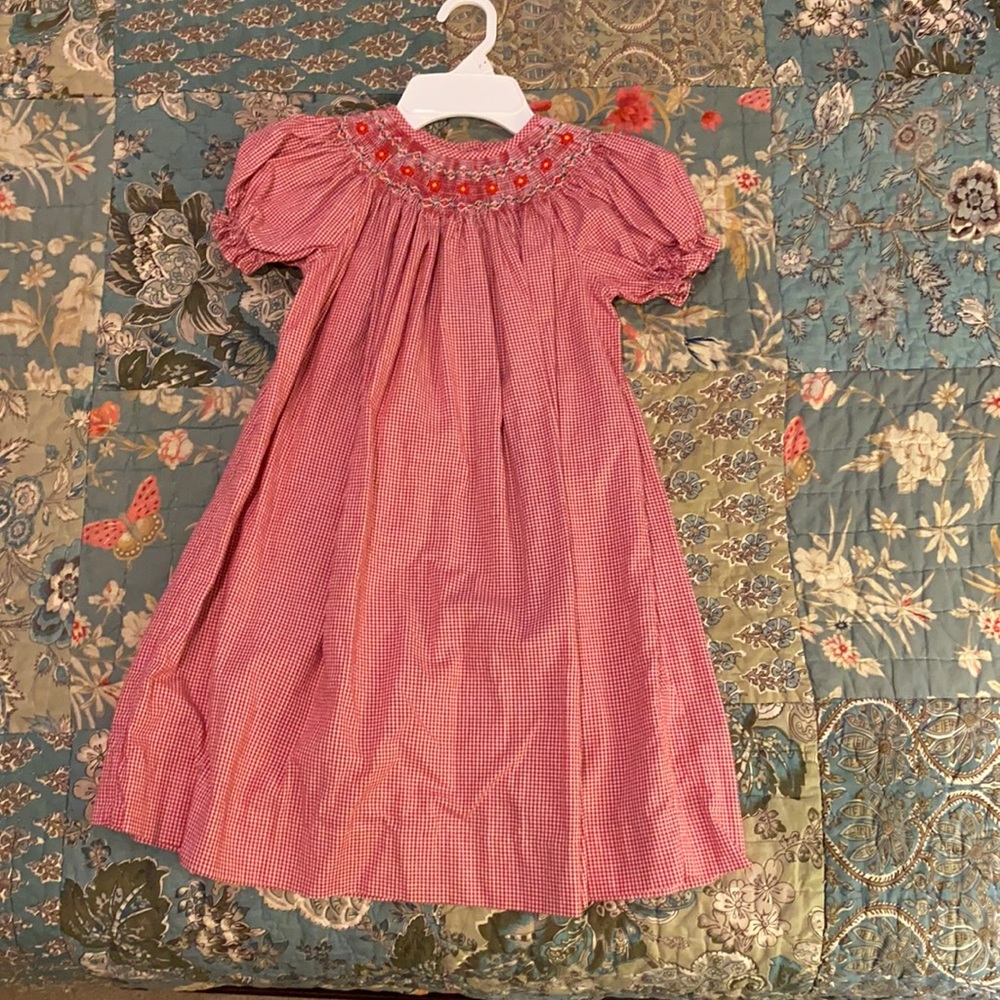Smocked girls dress